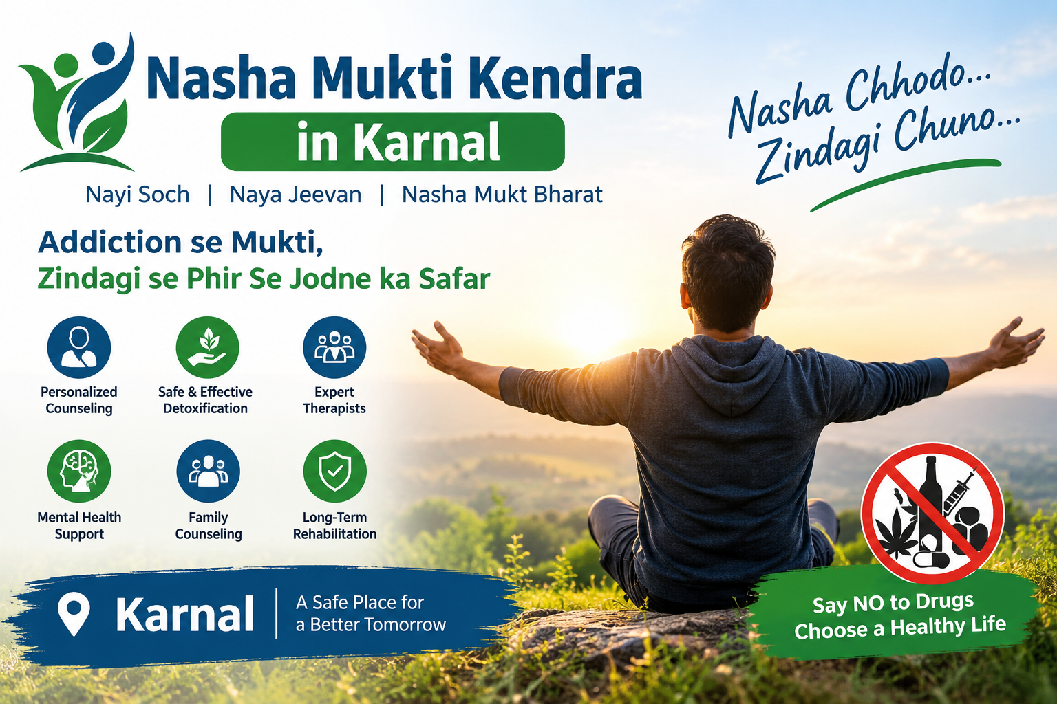 Supportive counselling at Nasha Mukti Kendra